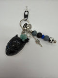 Black Feline Superhero Bag Charm