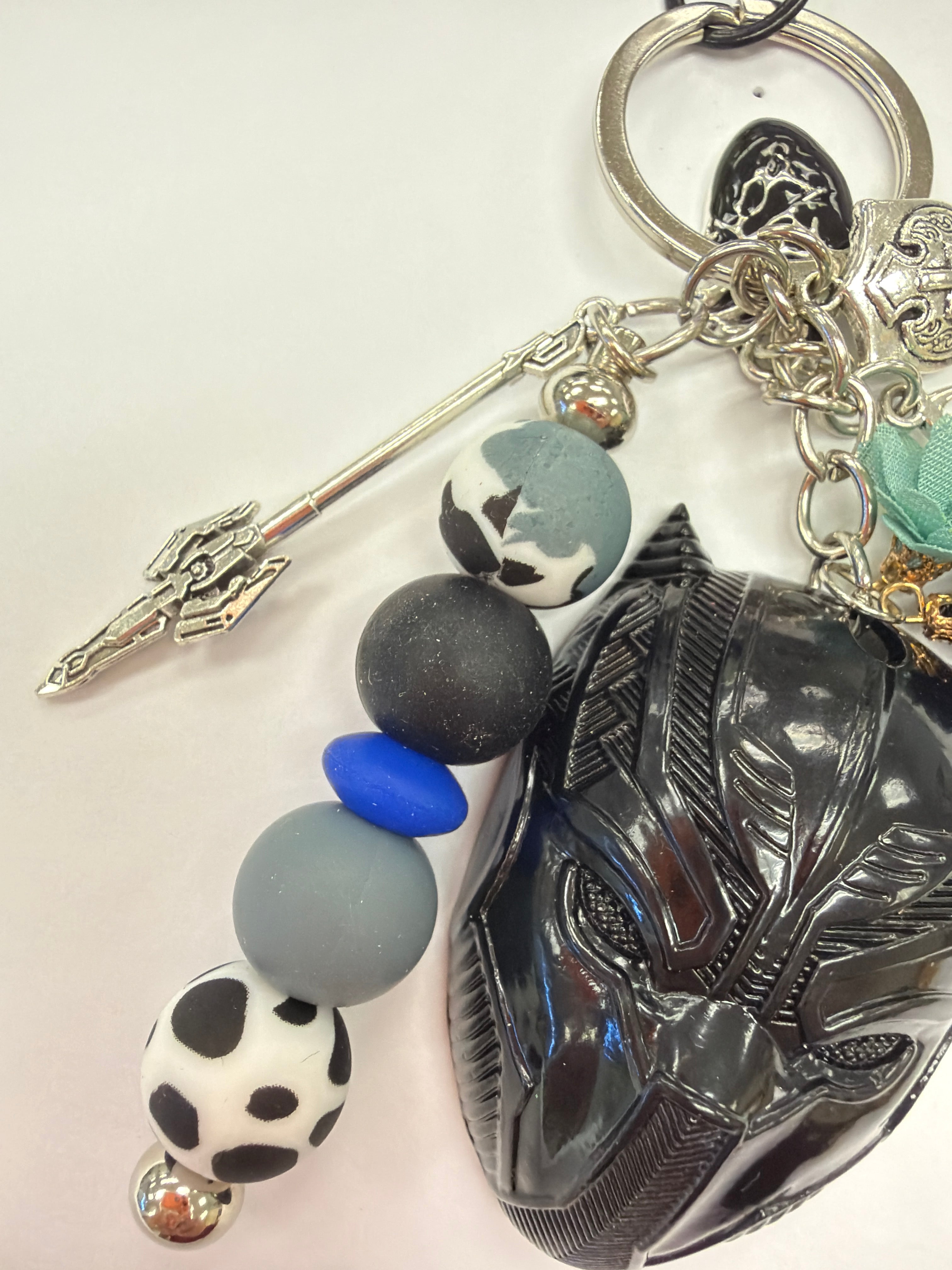 Black Feline Superhero Bag Charm