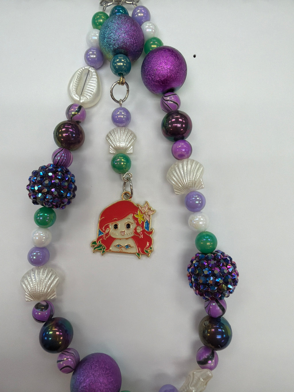 Purple and Green Mermaid Bag Charm